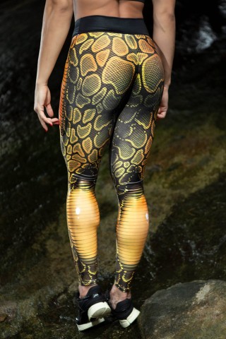 Reptilian Yellow Dynamite Legging