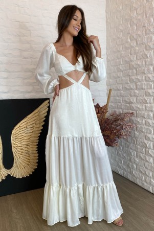 Jessie Off White Sweet Chocolate Dress