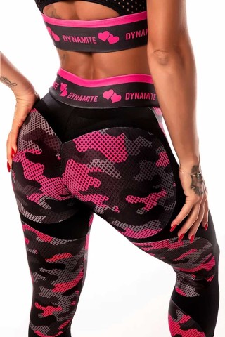 Legging Dynamite Apple Booty Camuflada Rosa