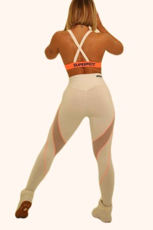 Superhot orange leggings