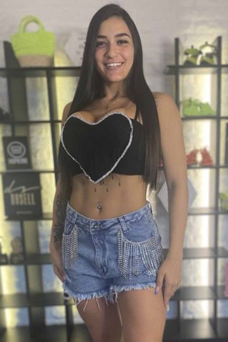 Cropped Shine Coração