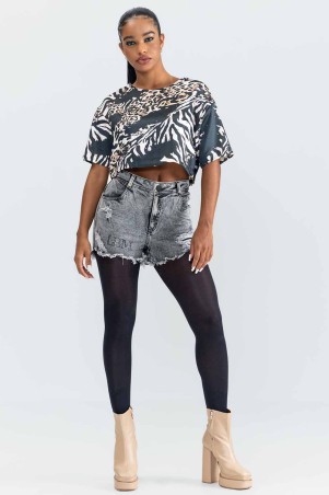 Printed Flat Glory Cropped