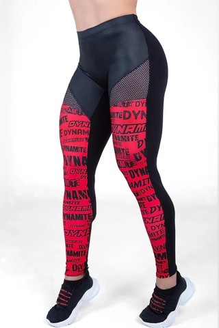 Legging Fitness Shadow Strike Preto Vermelho