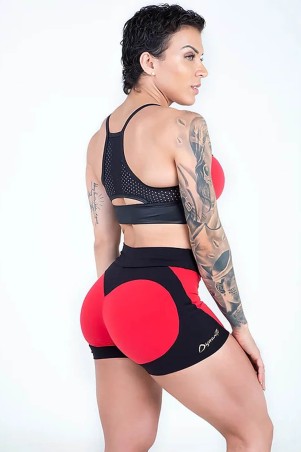 Short Fitness Red Hot Apple Booty Dynamite