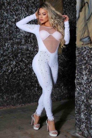 White Bright Flash Jumpsuit