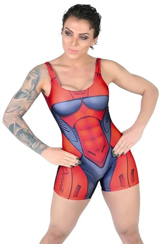 Macaquinho Fitness Dynamite Scarlet Blaze