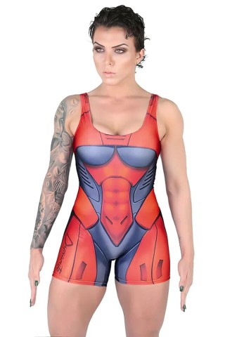 Macaquinho Fitness Dynamite Scarlet Blaze