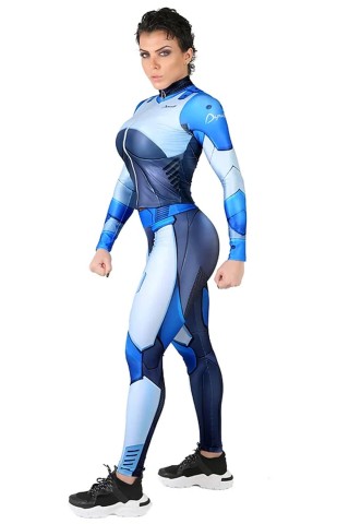 Jaqueta Fitness Dynamite Holo Blue