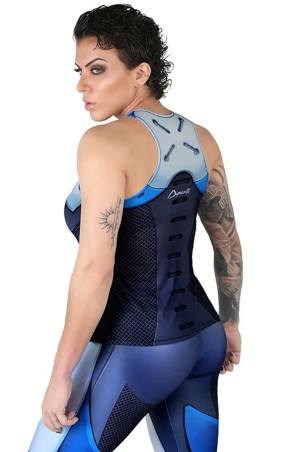Holo Blue Dynamite Fitness Tank Top
