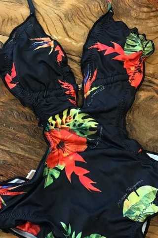 Swimsuit Ripple Lírio Vermelho Infantil Swimsuit Ripple Lírio Vermelho Infantil