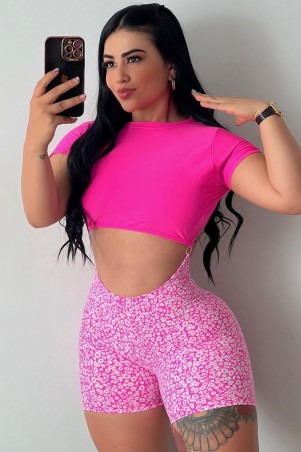 Pink Flora Audaces Romper