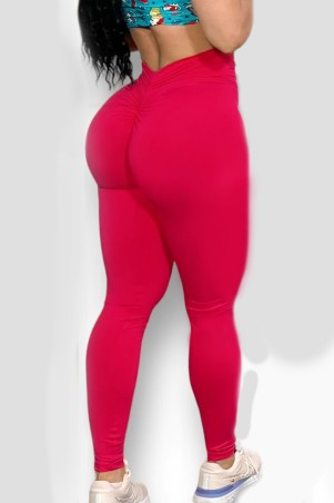 Red Push Up V Donna Shape leggings