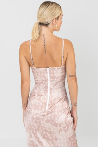 Elementary beige dress