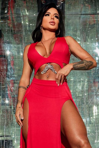 Colar Cristais Clear