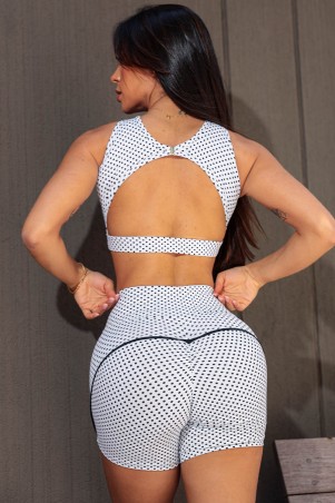 Conjunto Shorts Polka Branco