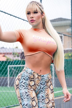 Dark Orange Donna Shape Coat Top