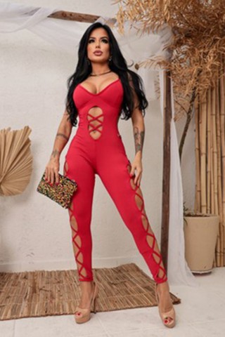 Red Triplo X Jumpsuit