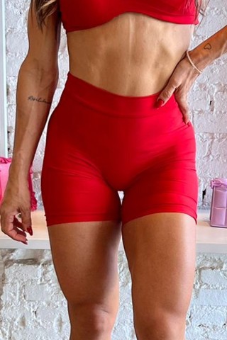 Red Push Up Shorts