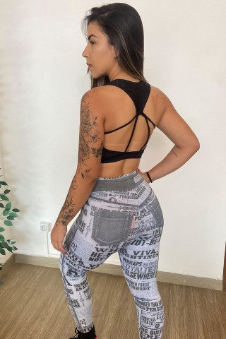 Front Page Print Leggings