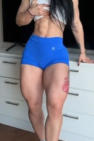 Blue V Push Up Shorts