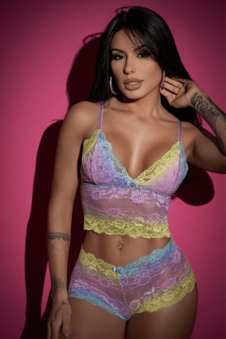 Rainbow Bralette Set