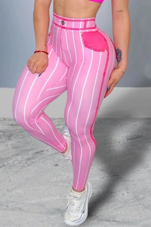 Legging Fake Jeans Listrada Pink