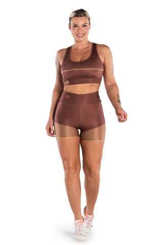 Shorts Bicolor Marrom