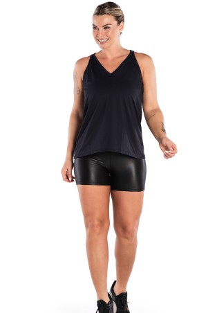 Black Swimming Tank Top