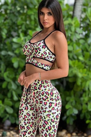 Neon Leopard Print Set