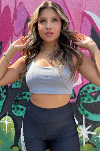 Adjustable Gray Strap Top Adjustable Gray Strap Top