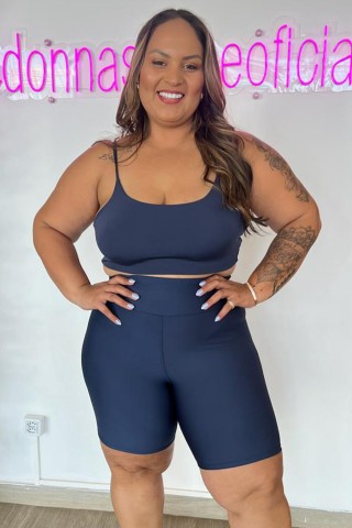 Adjustable Navy Blue Strap Top