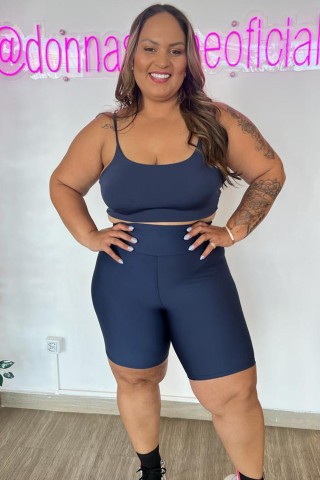 Adjustable Navy Blue Strap Top