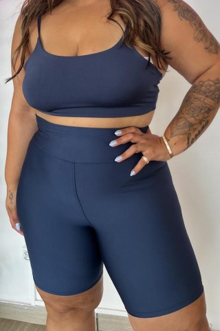 Adjustable Navy Blue Strap Top