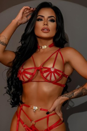 Chocker Katrina Vermelha