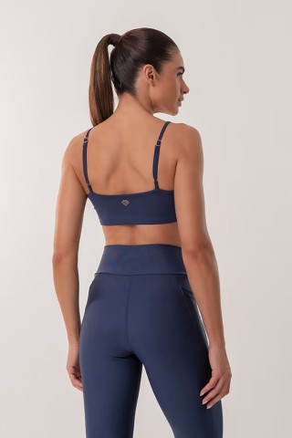 Adjustable Navy Blue Strap Top