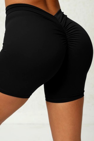 Black Push Up V Shorts