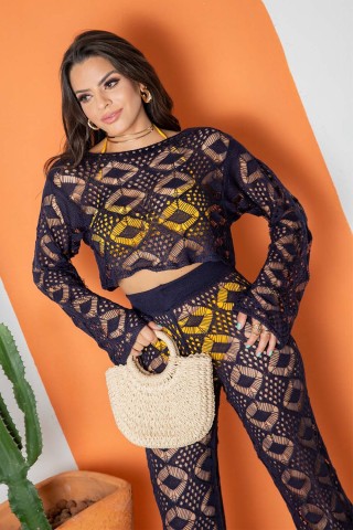 Navy Blue Maragogi Pants