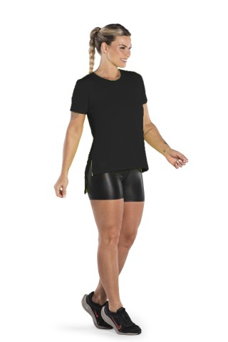 Black Open Back Blouse