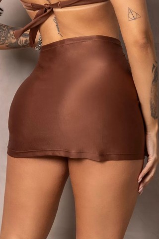 Stunning Brown Beach Cover-up Skirt