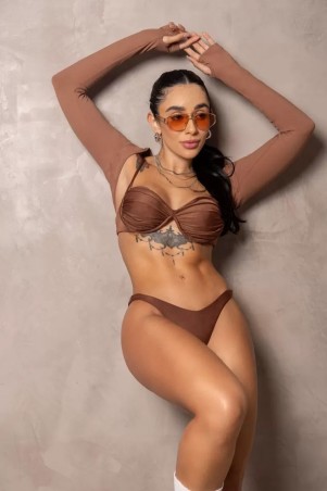 Stunning Brown Bikini Top