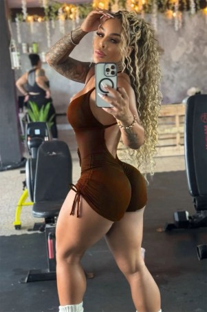 Cocoa Curve Brown Romper