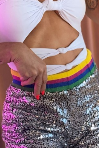 Silver Sequin Shorts Silver Sequin Shorts