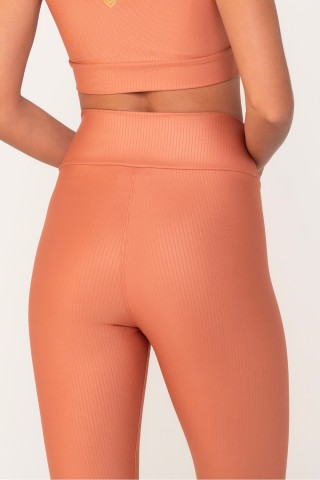 Coral Striped 3D Leggings