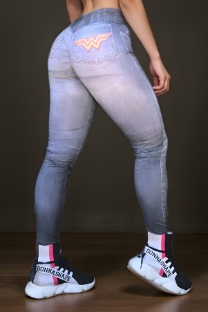 Legging Fake Jeans Wonderful Shape Black