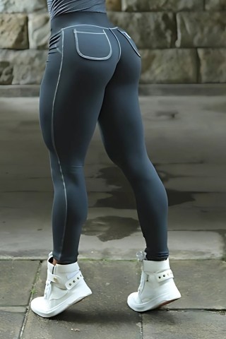 Legging Grafite Bolso Redondo S/E