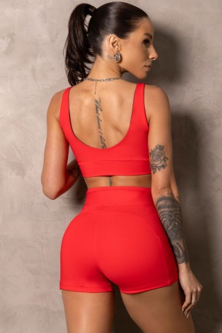 Shorts Smash Vermelho com Silk