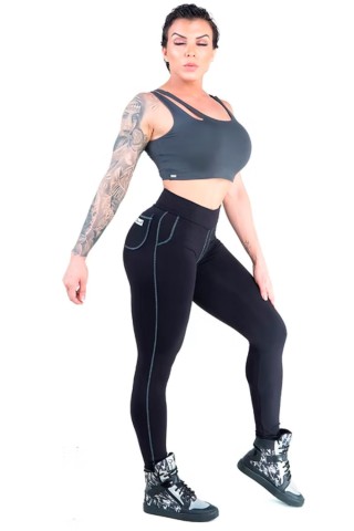 Legging Bolso redondo preta Dynamite S/E