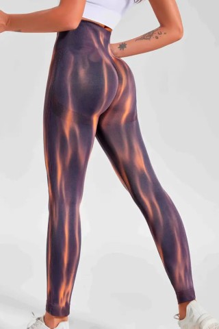 Legging Estampa Bicolor Laranja