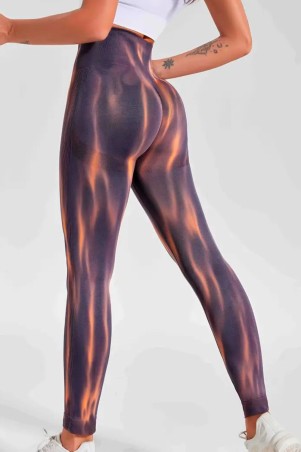 Legging Estampa Bicolor Laranja