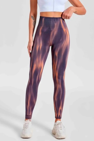 Legging Estampa Bicolor Laranja